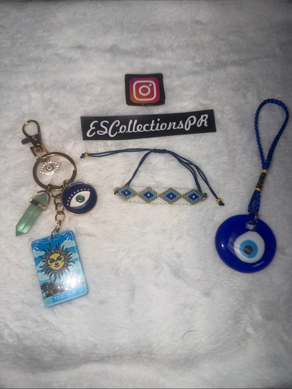 Blue Evil Eye Beaded Bracelet